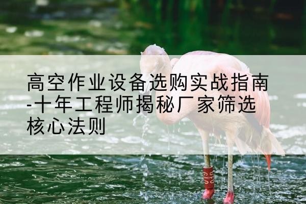 莲都剪叉式升降机厂家-高空作业设备选购实战指南-十年工程师揭秘厂家筛选核心法则